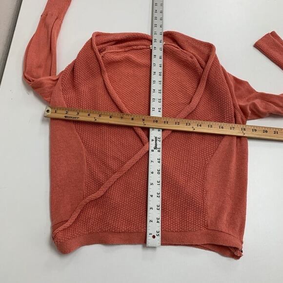 Moth Sweater Womens XS Extra Small Nectarine Linen Blend Wrap Anthropologie - Picture 11 of 13